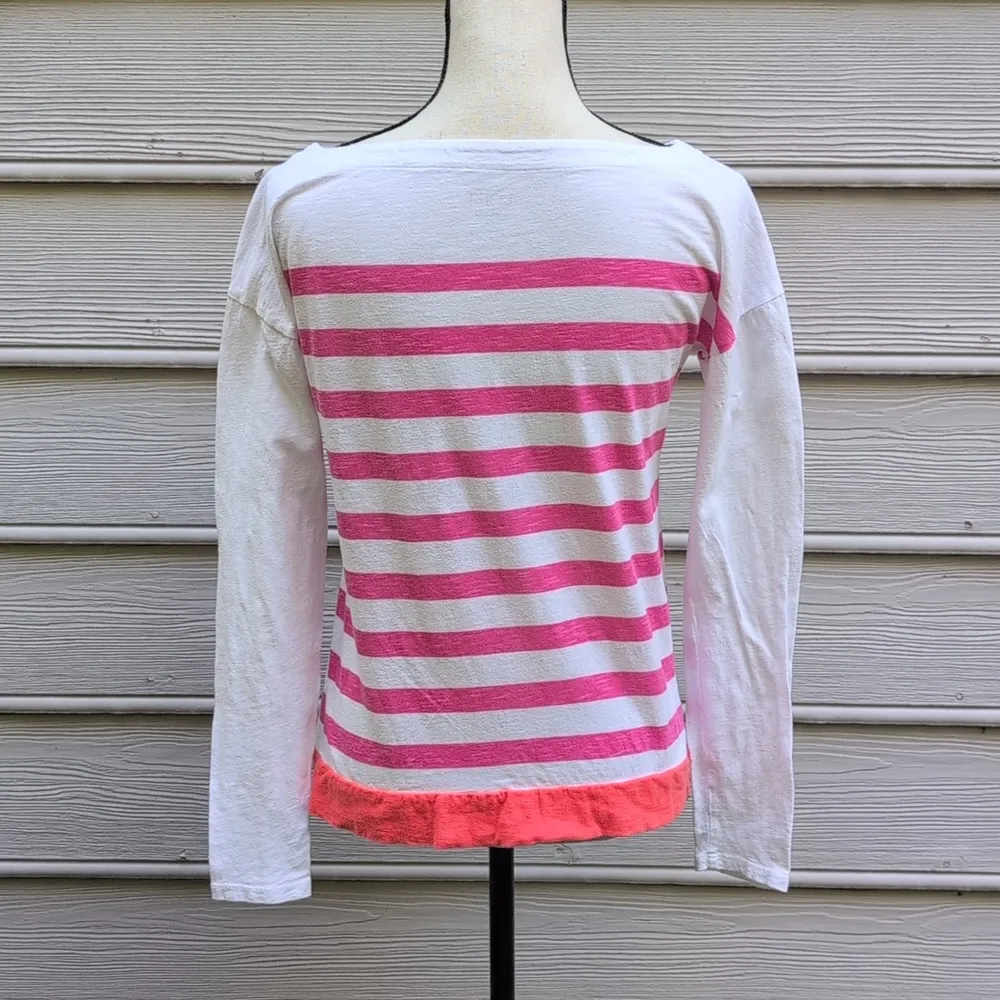 Loft Sequin Trim Striped Long Sleeve Tee | Loft Striped Long Sleeve Shirt - Image 5