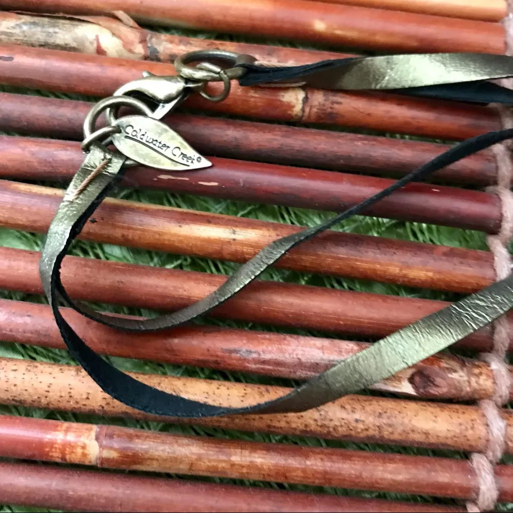 Coldwater Creek Long Glass Bead Rustic Necklace - Image 5