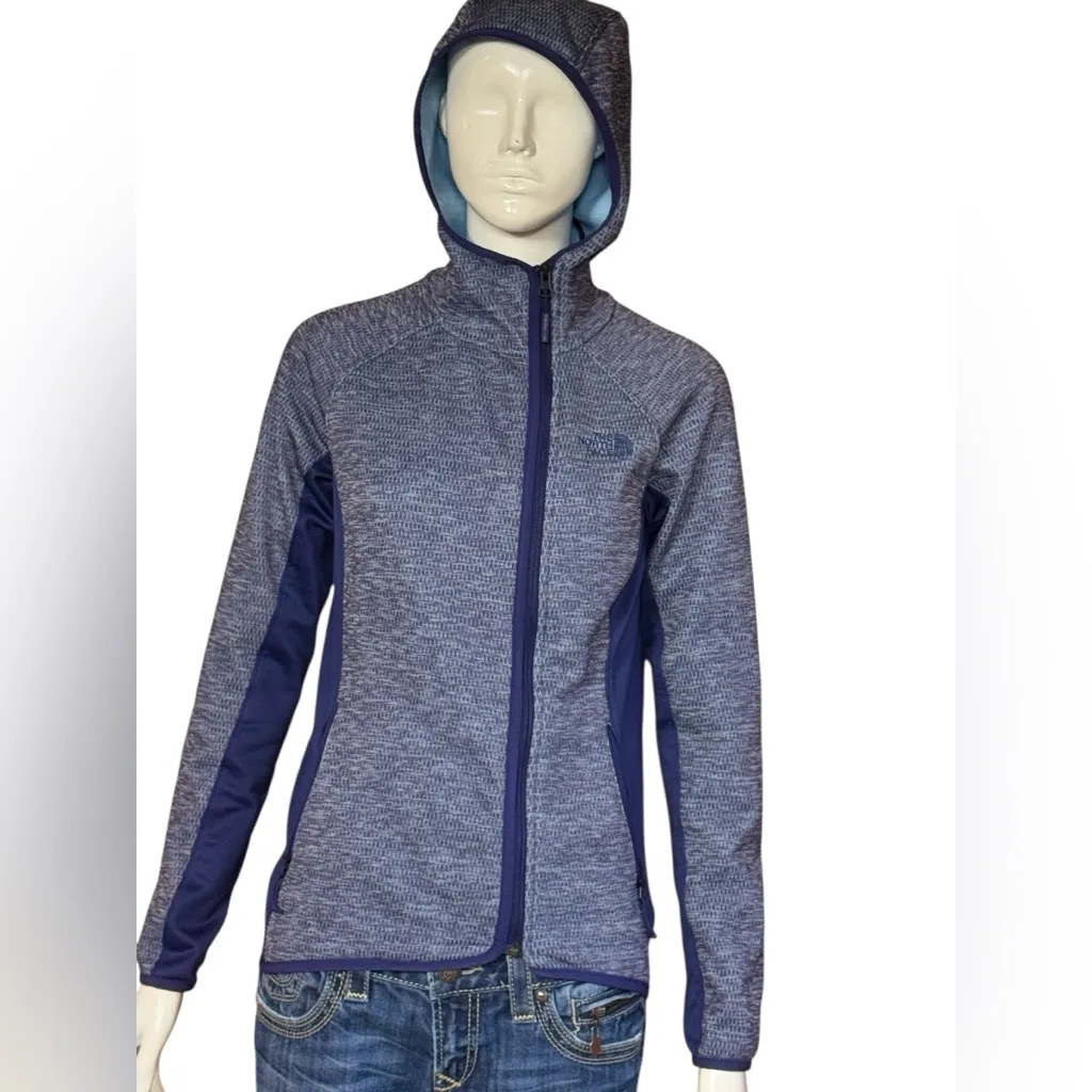 The North Face  Navy Heathered Full-Zip Jacket Size SP - Image 4