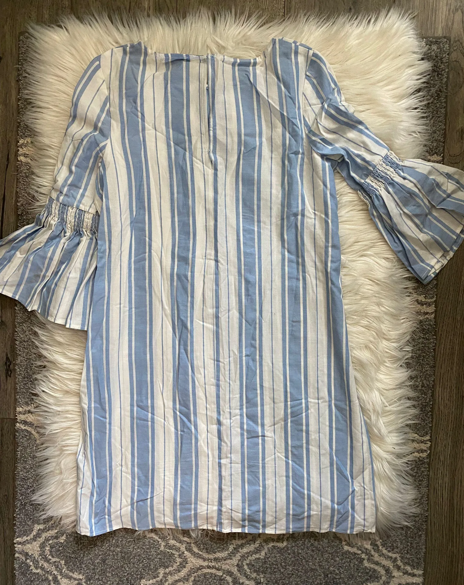 Striped Cotton Shift Dress - Image 4