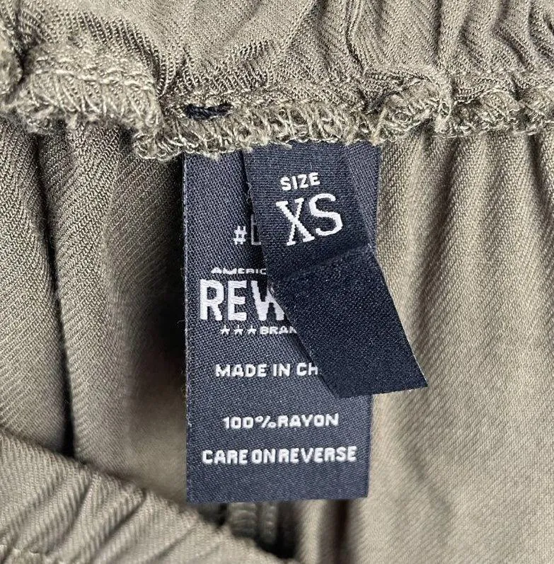 Rewash 100%Rayon Pants Smocked Women's Jogger Pants Olive Green - Image 7