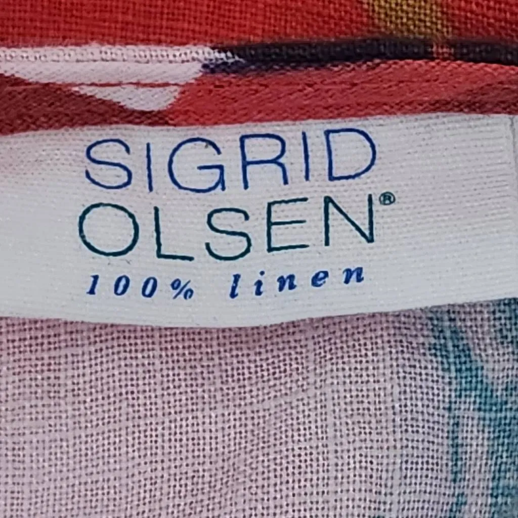 Sigrid Olsen Colorful Floral Linen Dress NWT XS Colorful Linen Dress - Image 7