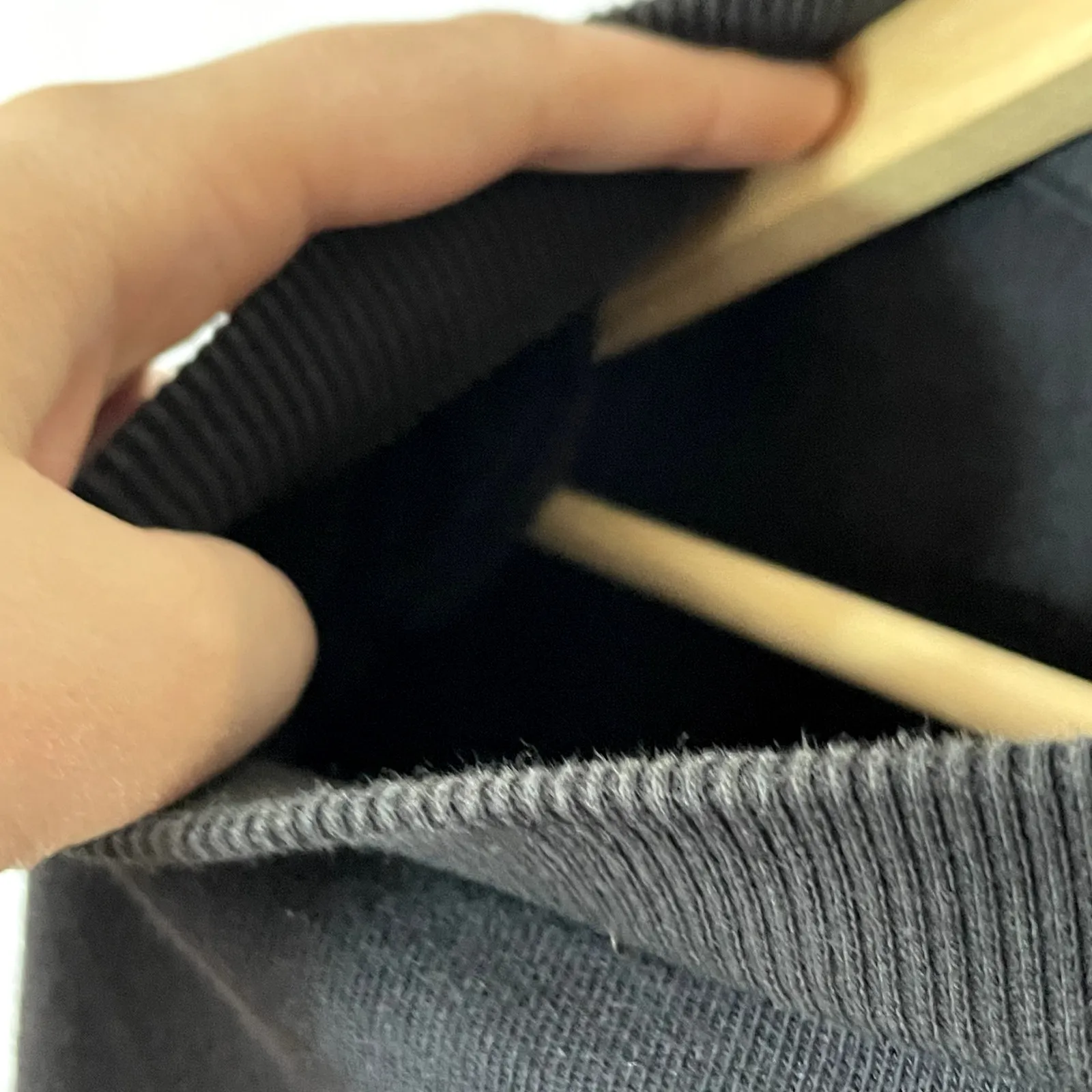 Pistola shoulder pads black sweater crewneck women's size large cotton vintage - Image 6