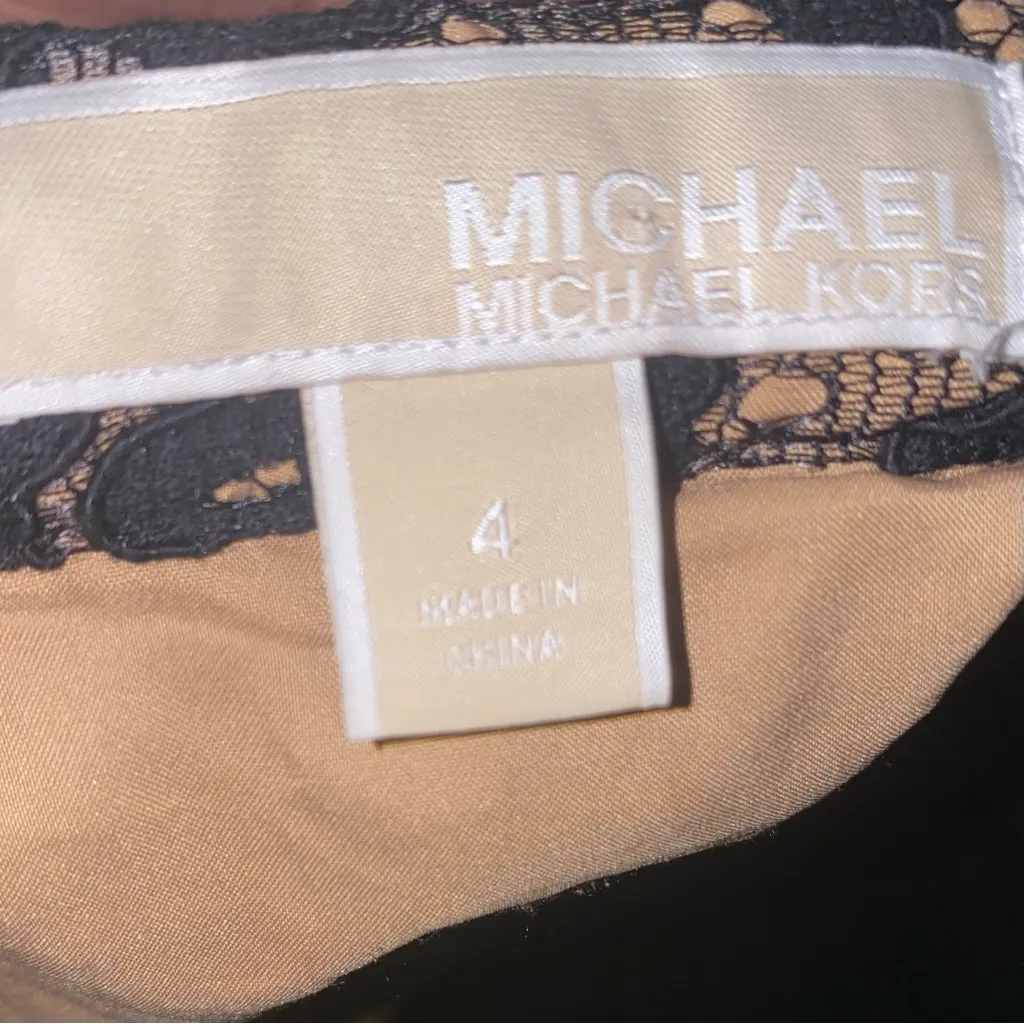 Michael Michael Kors dark academia whimsical gothic lace floral midi skirt Black Size 4 - Image 10