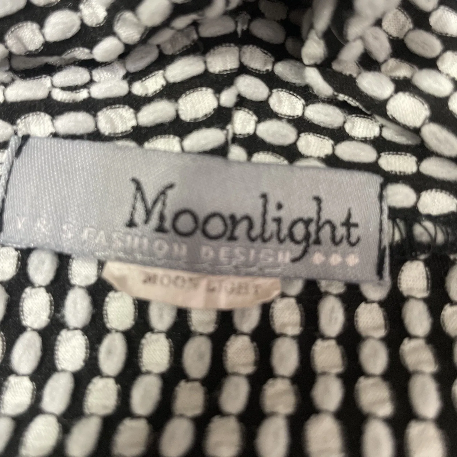 Vtg Moonlight Y&S Fashion Cowl Kimono Zip Jacket Top Abstract Art to Wear M - Image 3