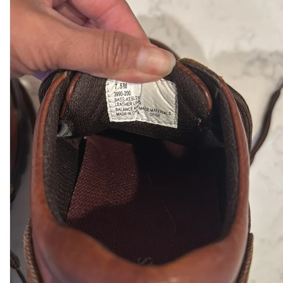 G.H. Bass Kebler leather slip resistant chunky shoes size 7.5 work casual street Brown - Image 7