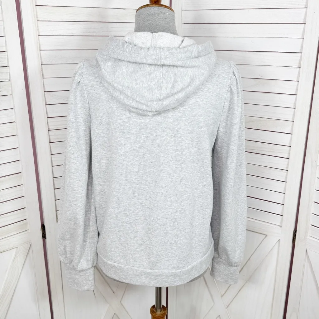 Members Mark Puff Sleeve Pullover Hoodie Sweatshirt Grey Small Gray - Image 5