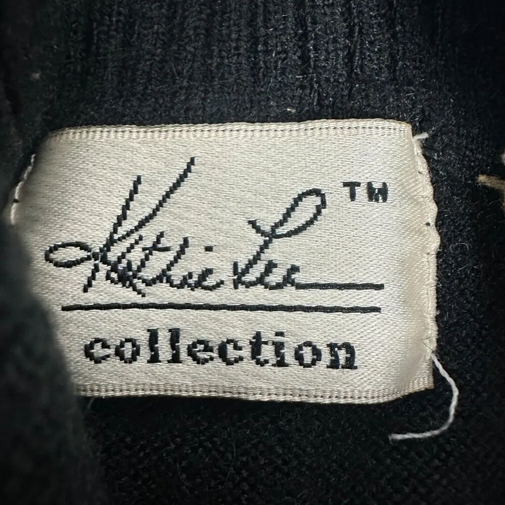 Kathie Lee Collection Vintage Womens Black Sleeveless Turtleneck Sweater Size S - Image 4