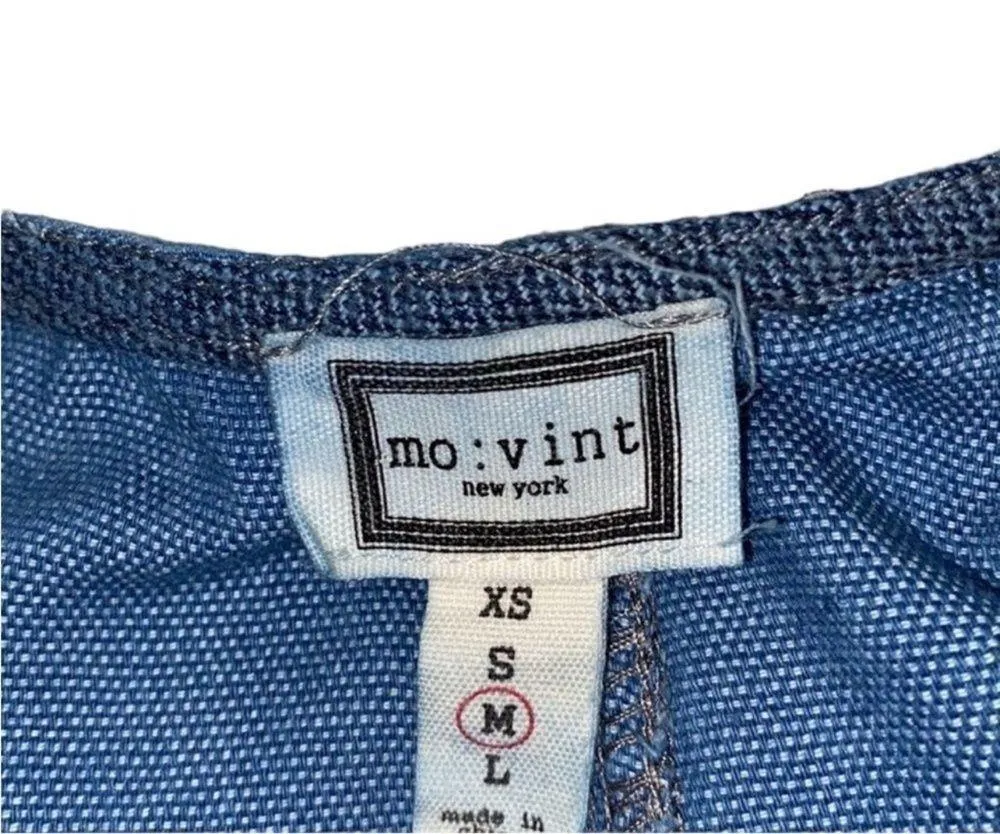 Mo:vint Denim Romper(Size Medium) Blue - Image 5