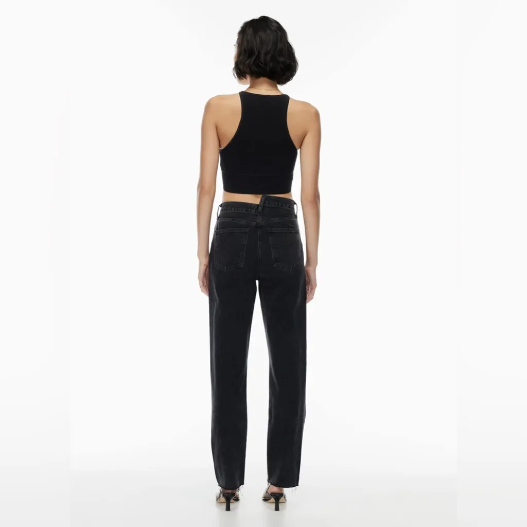 AGOLDE Black Criss Cross Jeans Size 23 - Image 5