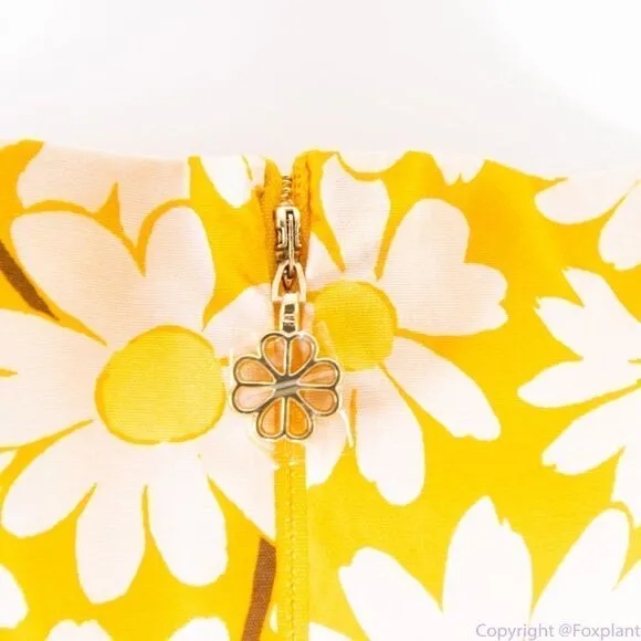 NWT kate spade Kate Daisy‎ Vineyard Midi Cotton Dress, Yellow - Image 11