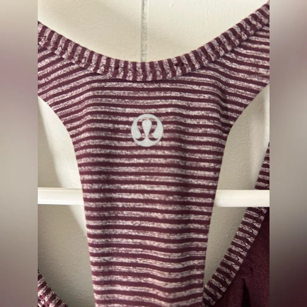 Lululemon Maroon/ Purple Turbo
Stripped Tank - Image 3