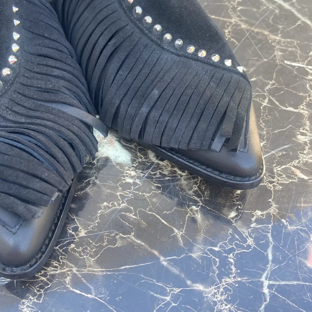 Zadig & Voltaire Black Fringe Booties - Image 8