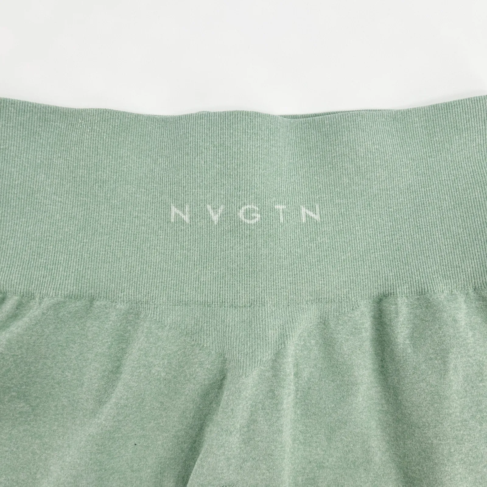 NVGTN Womens Seamless High Waisted Athletic Gym Workout Shorts Size S Sage Green - Image 4