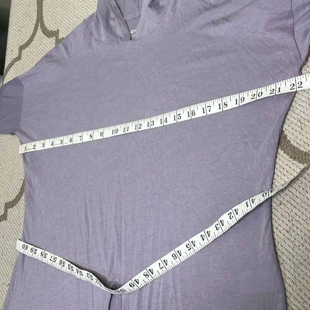 Beyond Yoga tie front hoodie purple Pima cotton long sleeve Top XS - Image 7