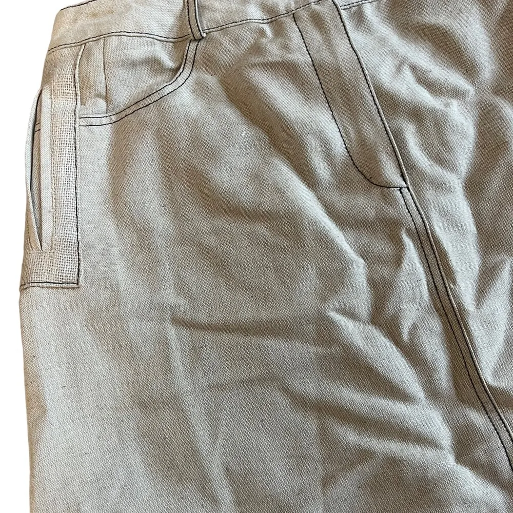 Harve Benard - Vintage Khaki Linen‎ Skirt - Image 2