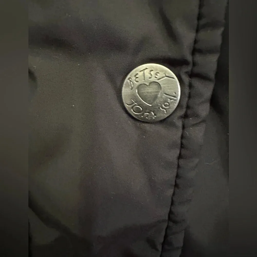 Betsey Johnson Down Puffer Jacket Black Size Large - Image 4