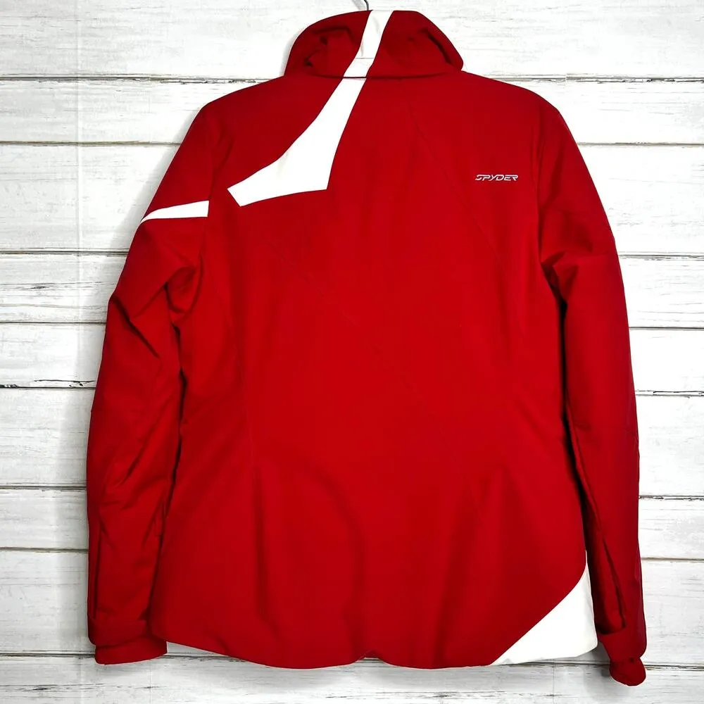 Spyder Amp Winter Ski Jacket Red White Women's Size 12 - Image 3