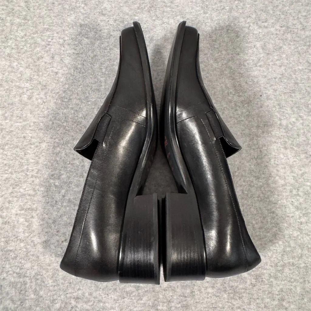 Etienne Aigner Women's Black Y2K Leather Loafers Size 9.5 Casual Flats - Image 9