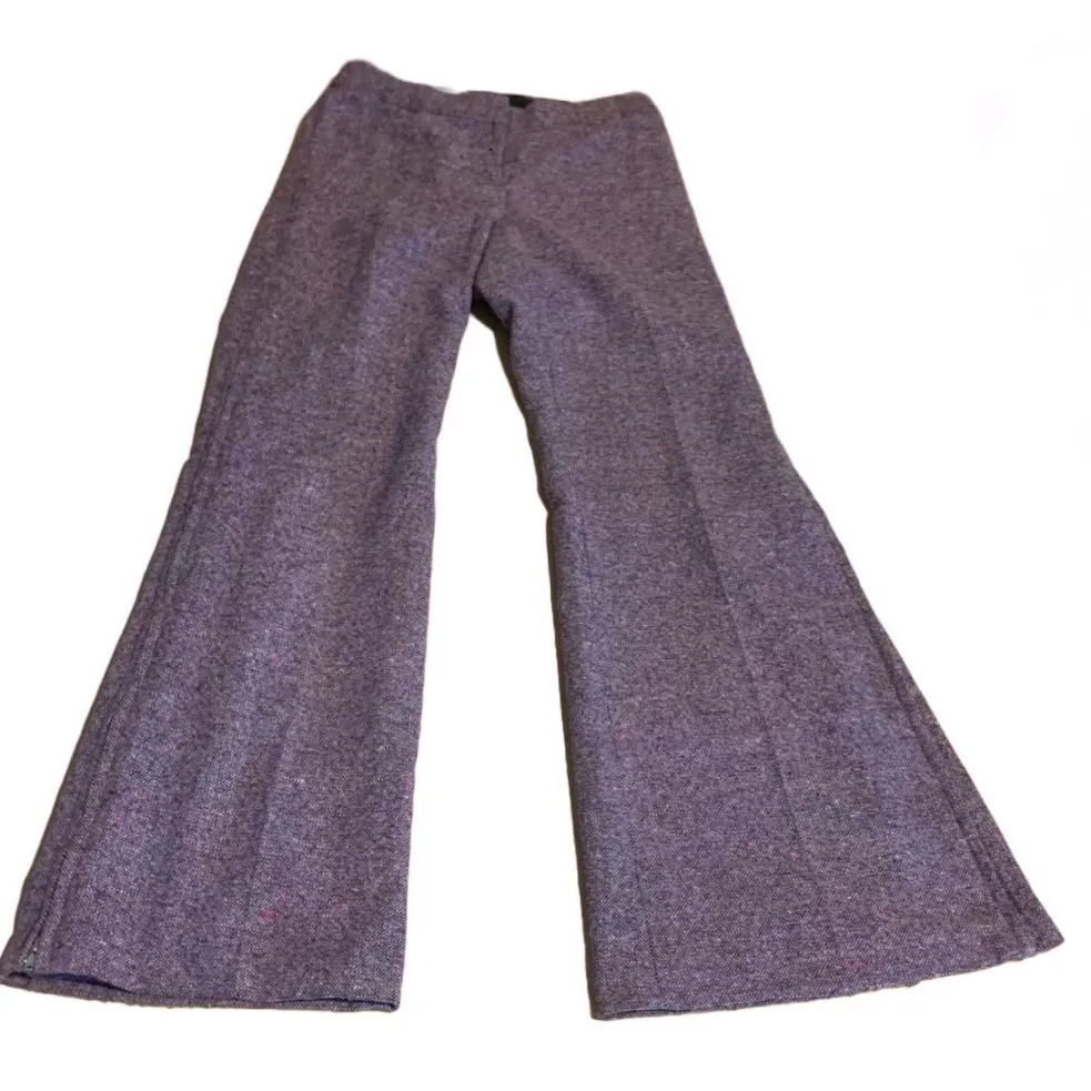 BODY BY VICTORIA "THE CHRISTIE FIT" PURPLE WOOL BLEND TWEED FLARE LEG PANTS (4) - Image 10