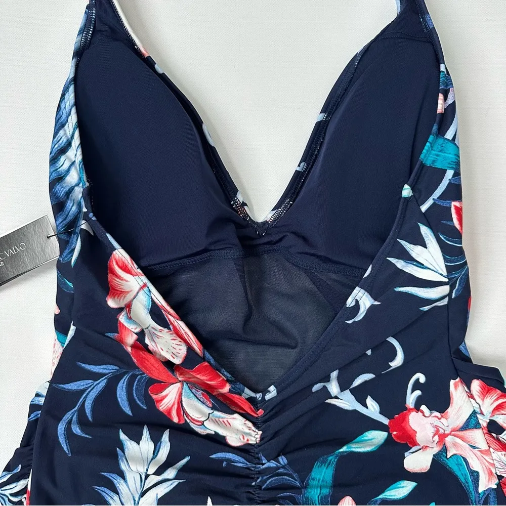 Carmen Marc Valvo Women’s One Piece V-Neck Halter Swimsuit Size 12 - Image 11