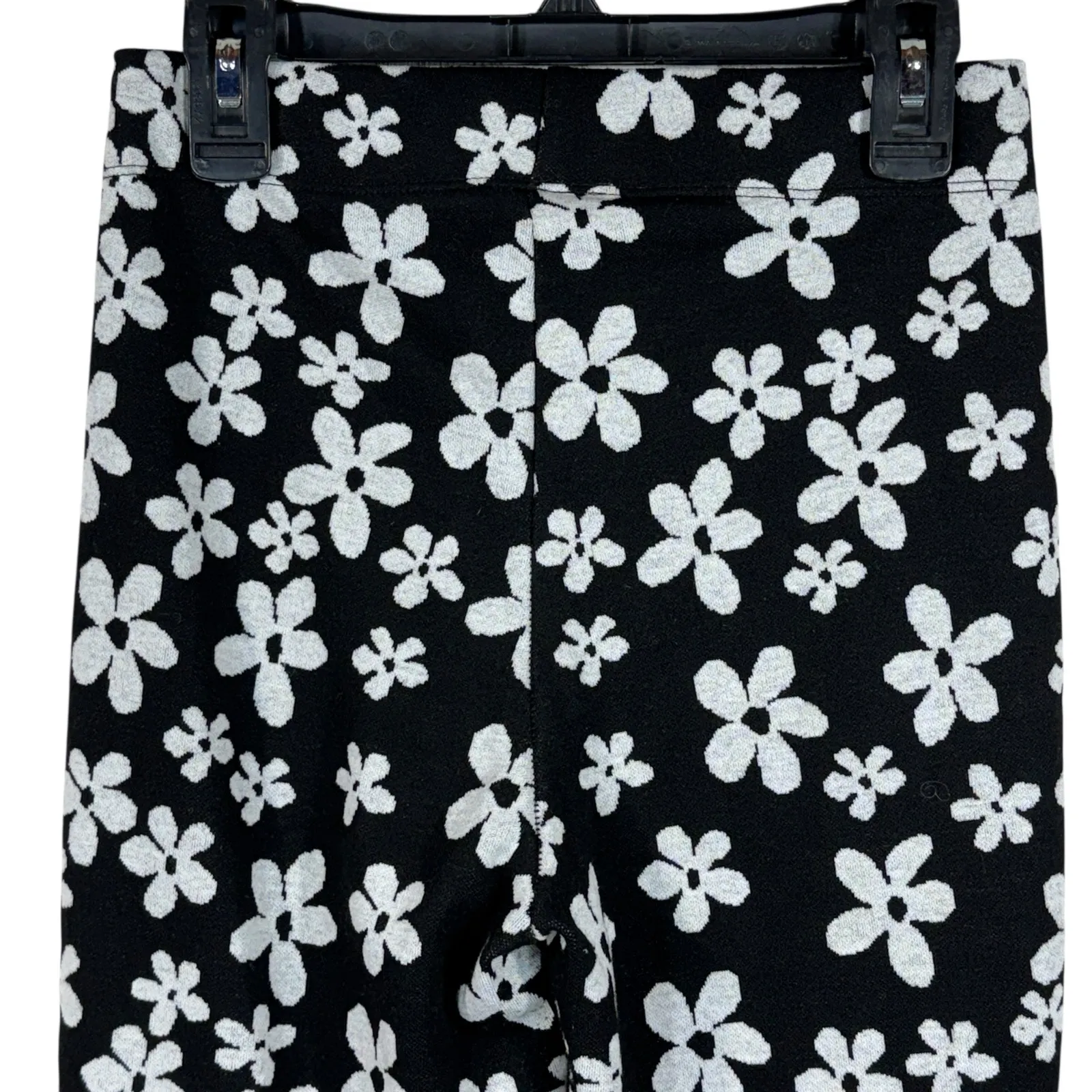 Urban Outfitters X-Small Bryn Flare Knit Pants Floral Stretch Pull-On Daisy Boho - Image 4