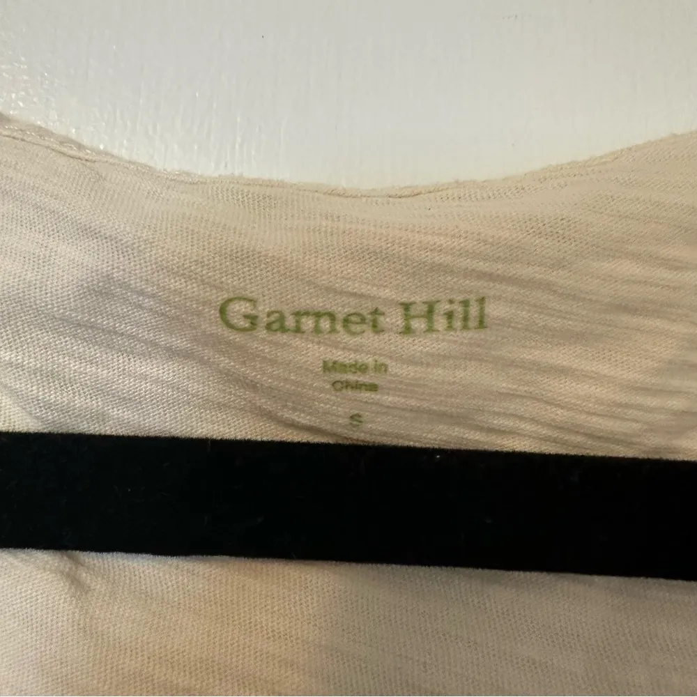 Garnet Hill Cotton Lace Trim Tie Detail Tassel Tank Top Sleeveless Womens Small - Image 3