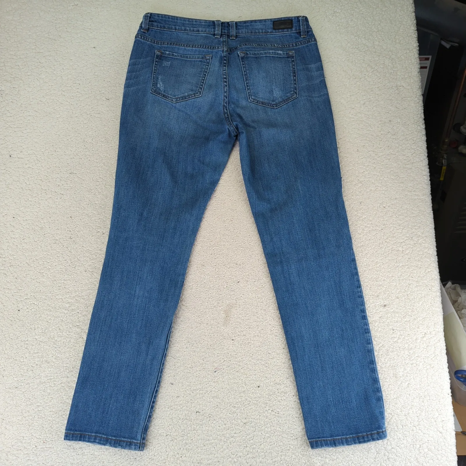 Halogen Girlfriend Jeans Distressed Slim Women's Size 28 Stretch‎ - Image 5