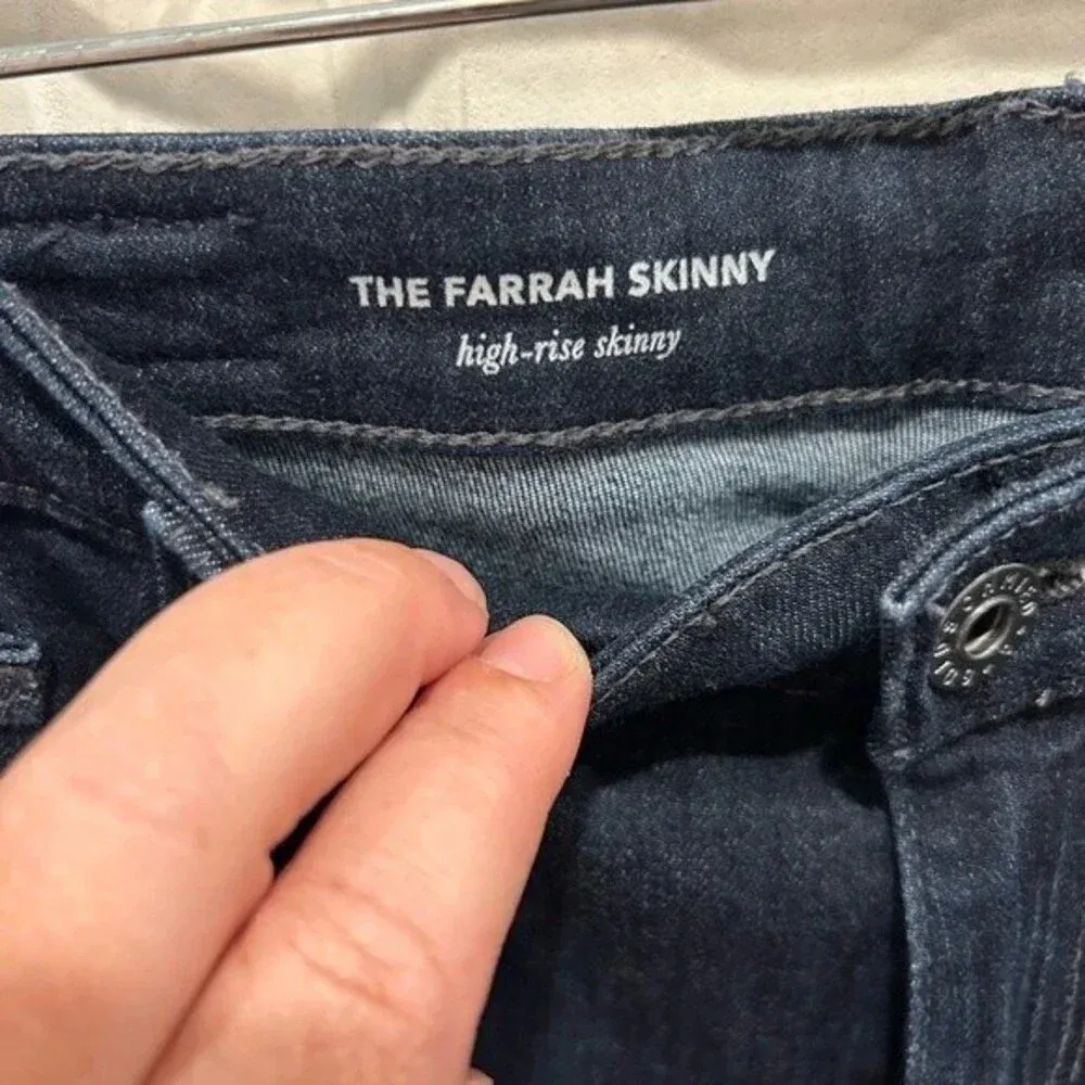 AG Adriano Goldschmied The Farrah Skinny High Rise Dark Wash Skinny‎ Jeans 28R - Image 5