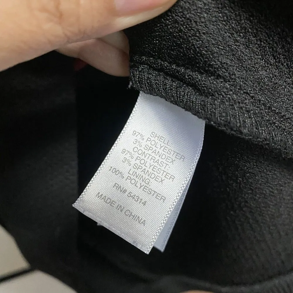 Bisou Bisou Sz 4 Black Maroon Career Formal Dress Sheath Short Sleeve Stretch - Image 6