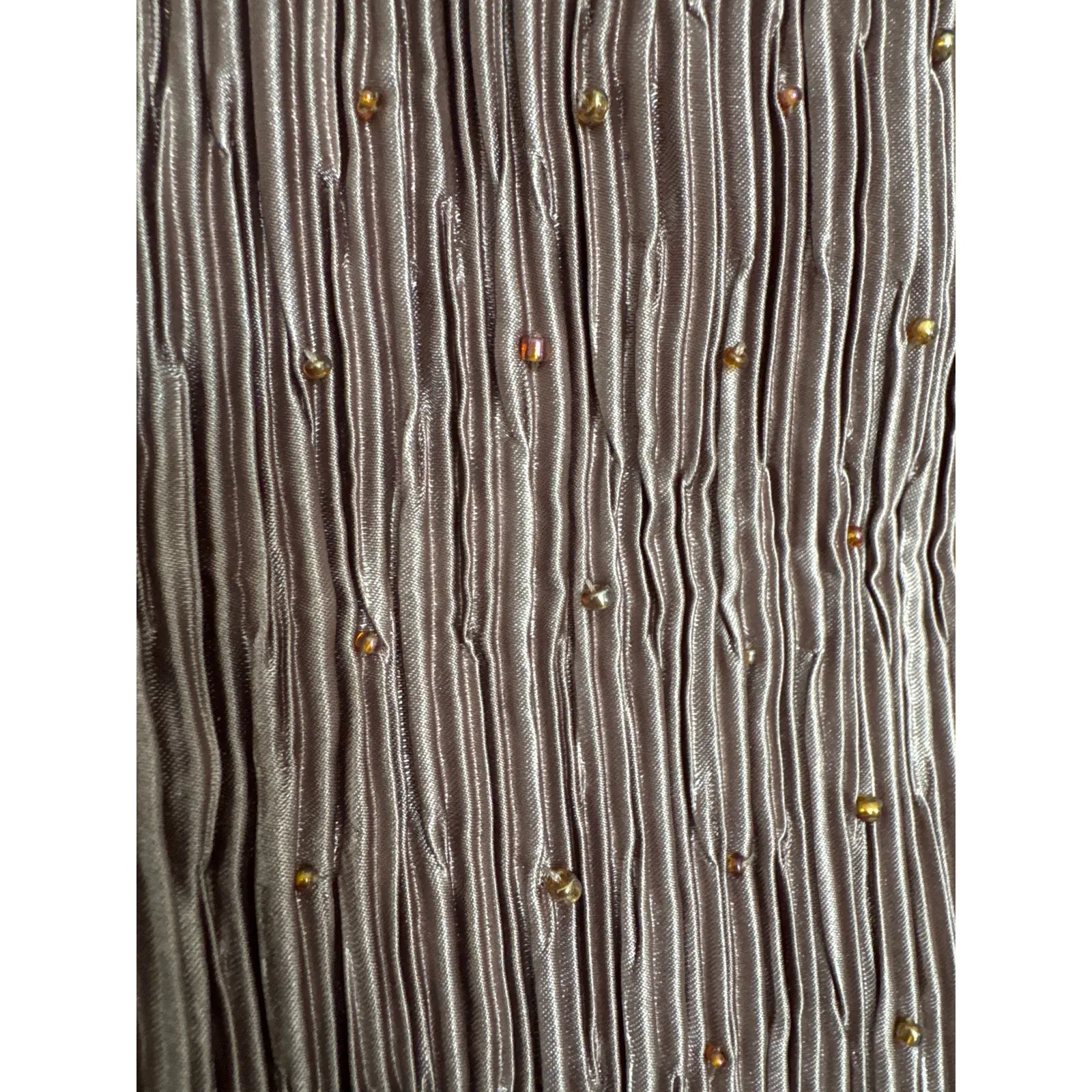 Early 2000s Patra mocha chiffon pleated bodice evening gown Size XL Brown - Image 10