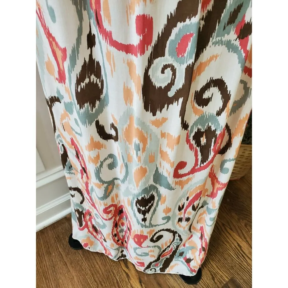 Romeo & Juliet Women's Multicolor 100% Rayon V-Neck Sleeveless Maxi Dress Size M - Image 4