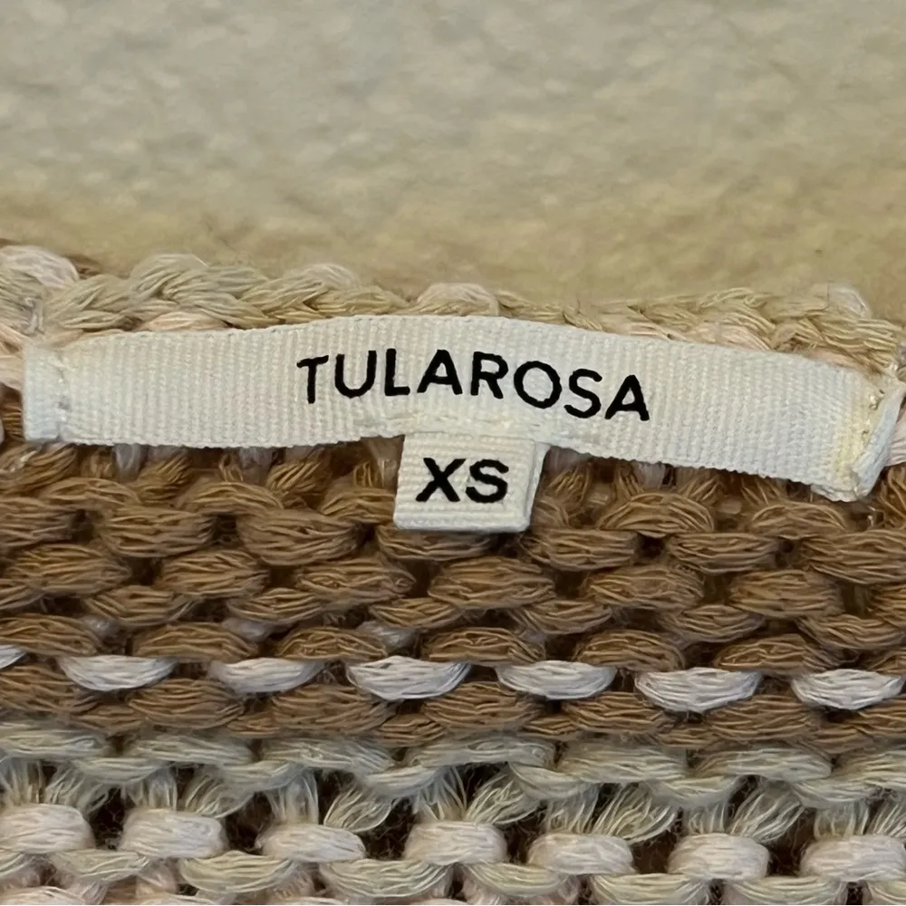 Tularosa Esme hooded pullover sweater in Sage Desert Stripe, cropped, sz XS - Image 4