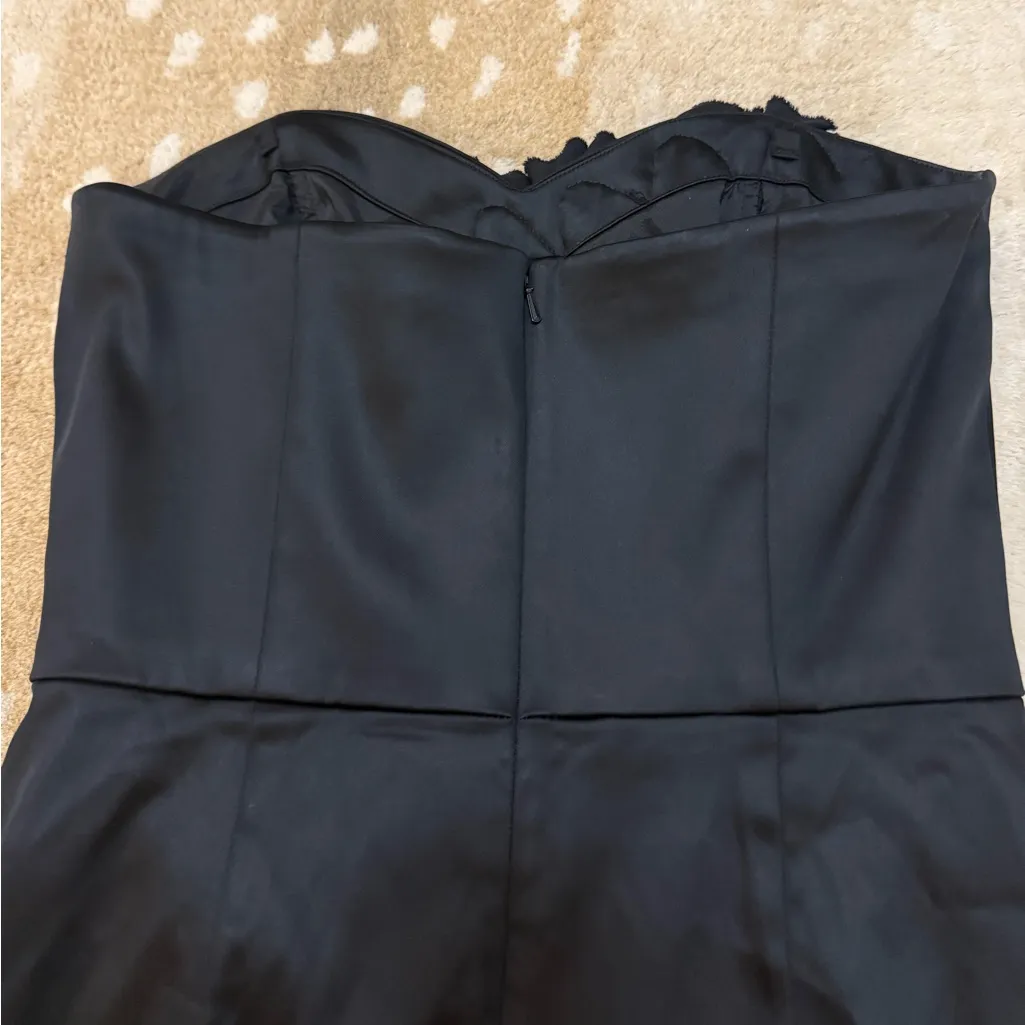 White House Black Market Strapless Black Ruffle Cocktail Dress Women’s size 4 - Image 8