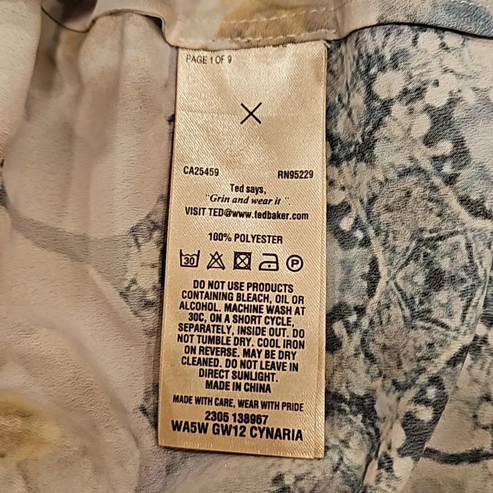 TED BAKER Cynaria Scallop Edge Cami Orchid Floral Kaleidoscope Print Medium NWOT - Image 13