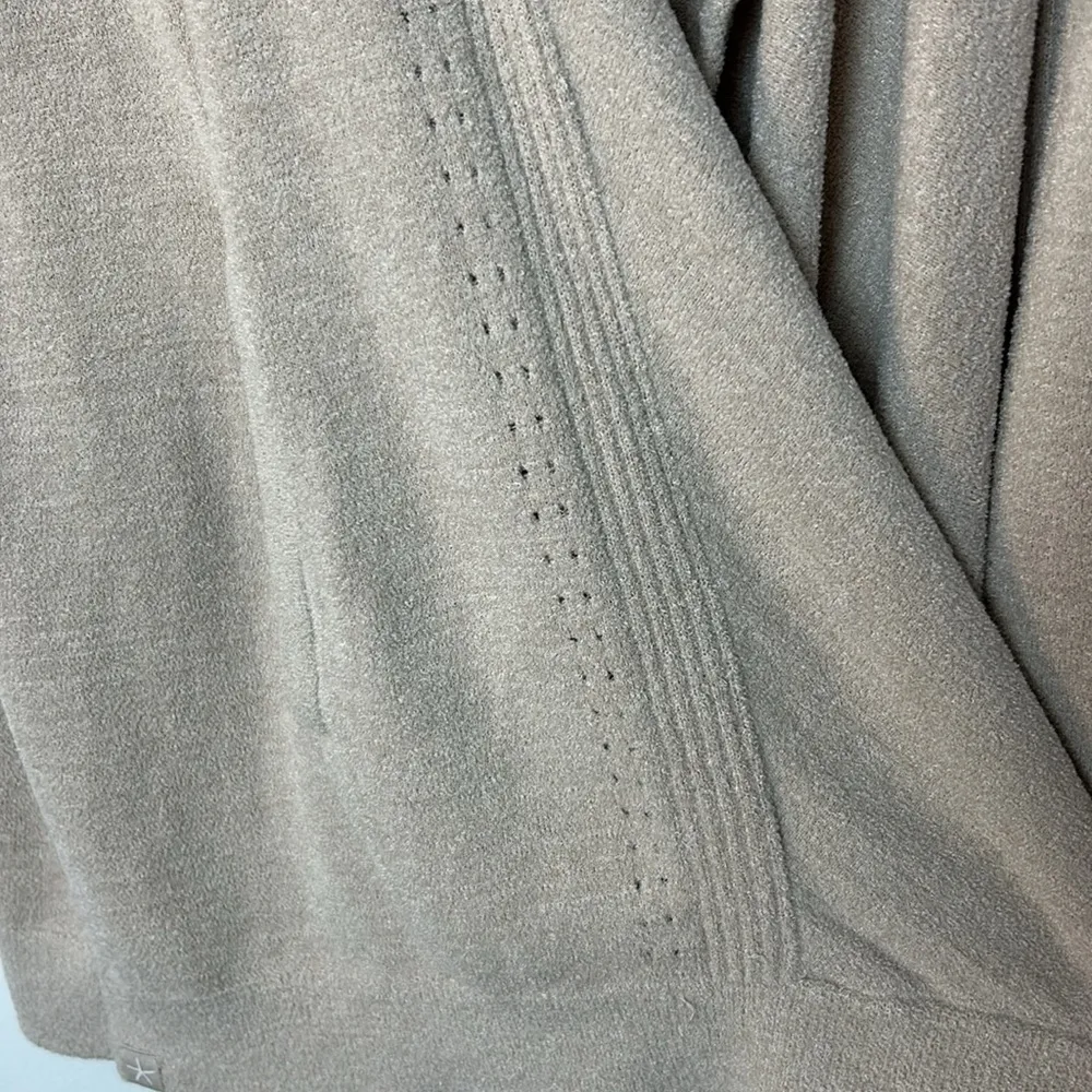 Barefoot Dreams CozyChic Ultra Lite Shawl Pointelle Vest in Sand - Image 6