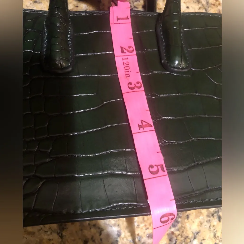 H&M  croodile‎ pattern mini green bag - Image 11