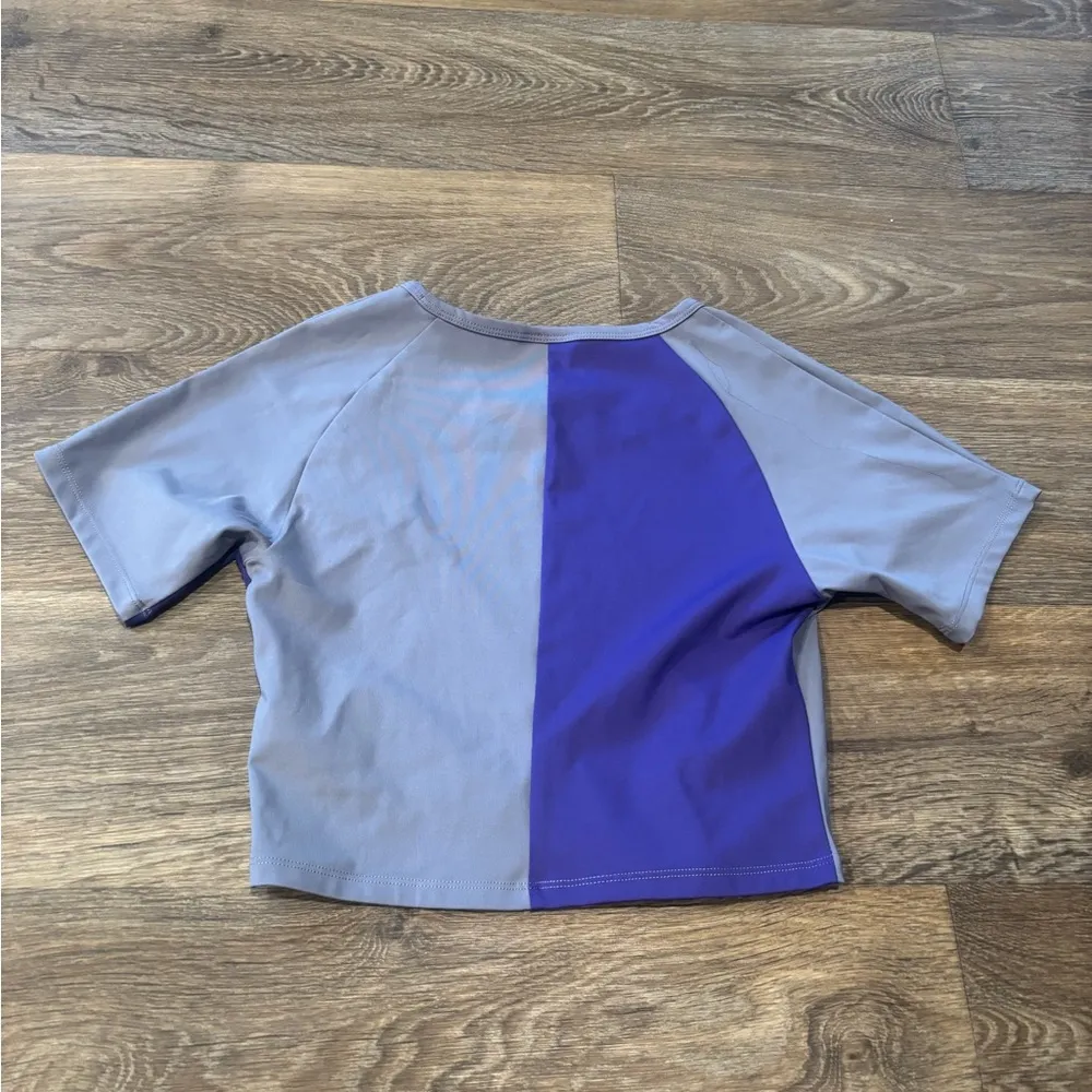 Gymshark Asymmetric Crop Top– Size Small– Purple - Image 3