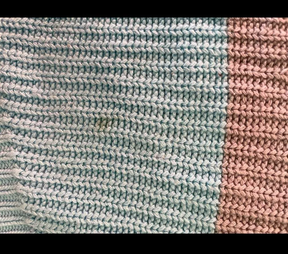 Womens Knit Sleeveless Top XS Blue White Summer Striped Halter Gray - Image 4