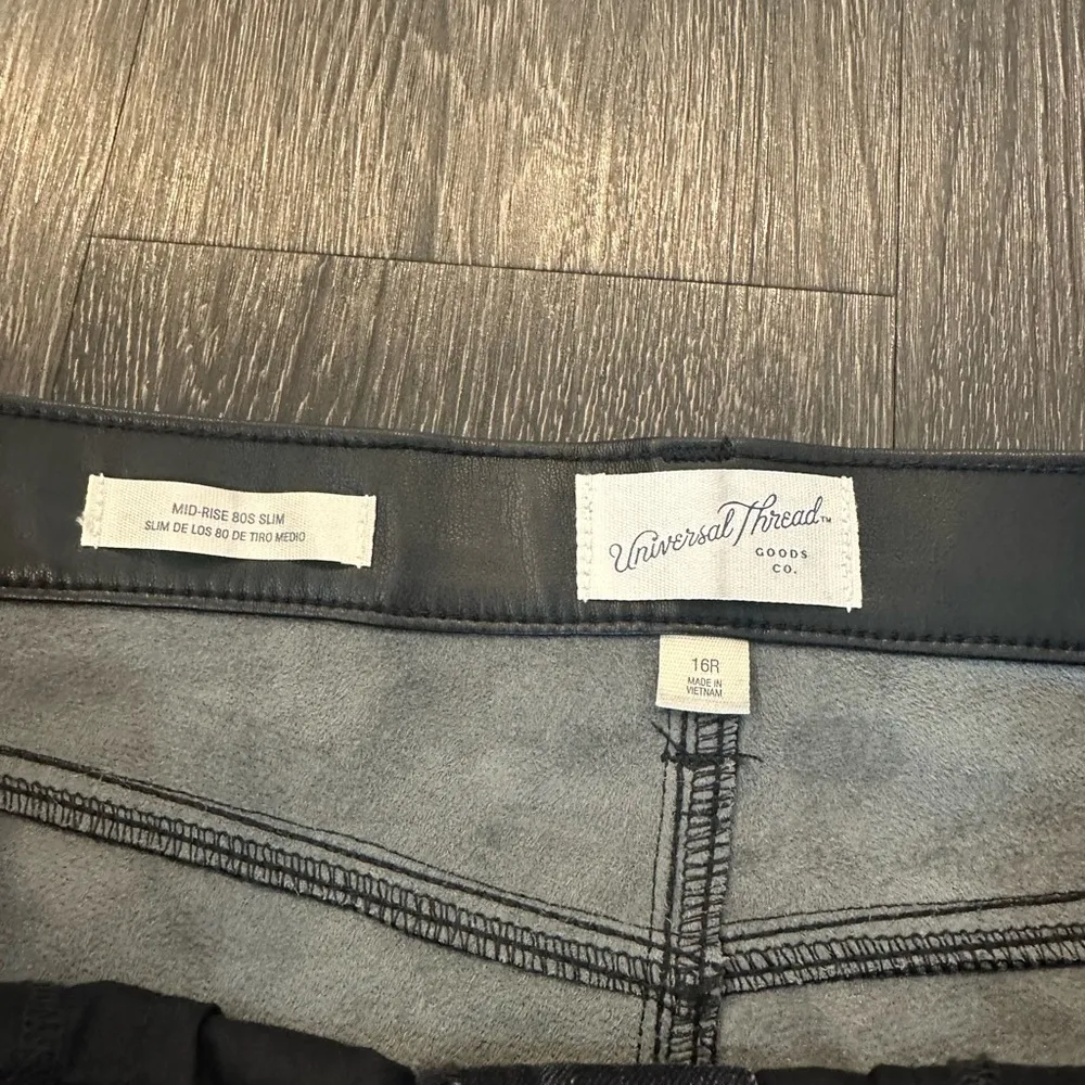 NWOT Universal thread faux leather jeans - Image 3