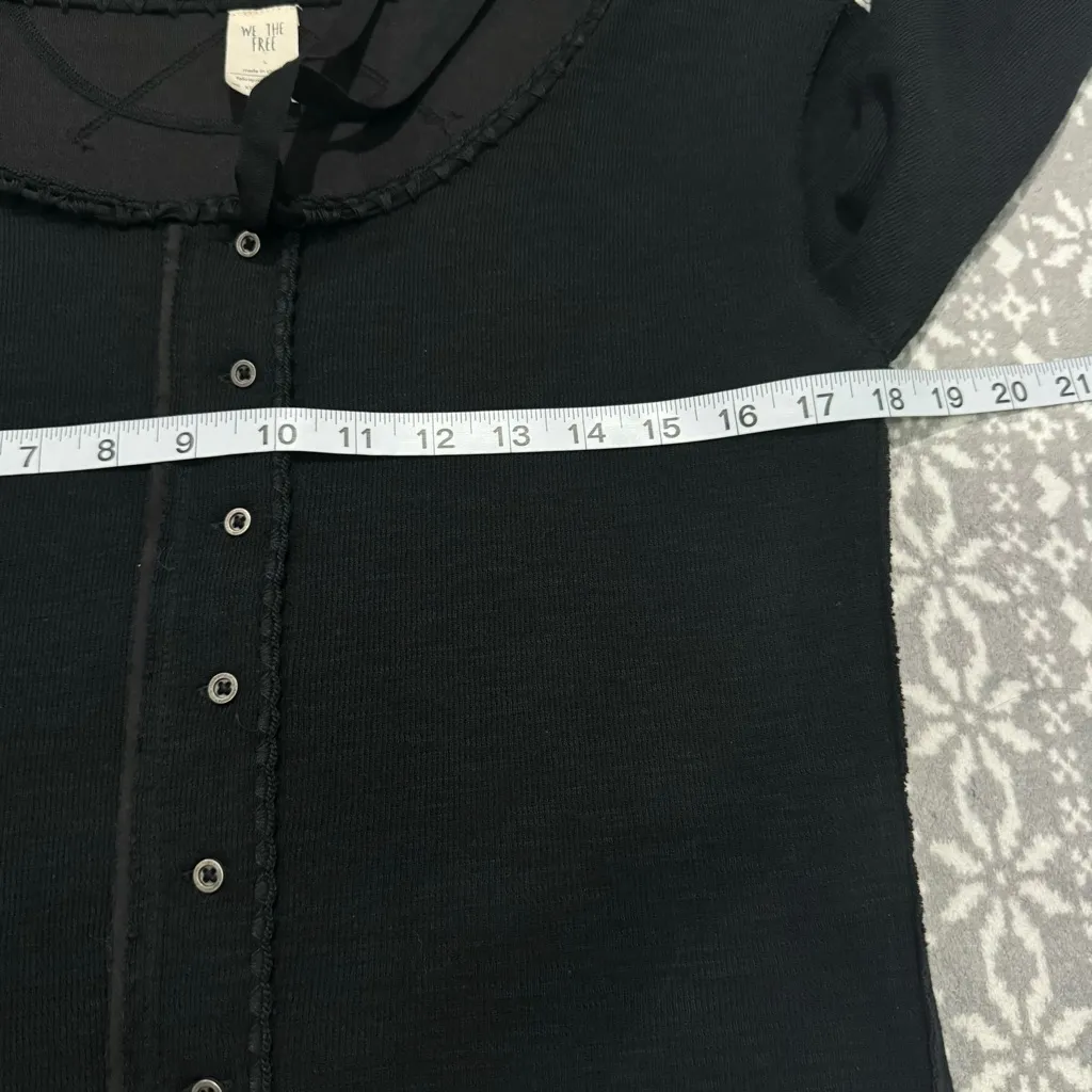 NEW We The Free Free People Cecilia Shirt In Black‎ Size Medium - Image 9