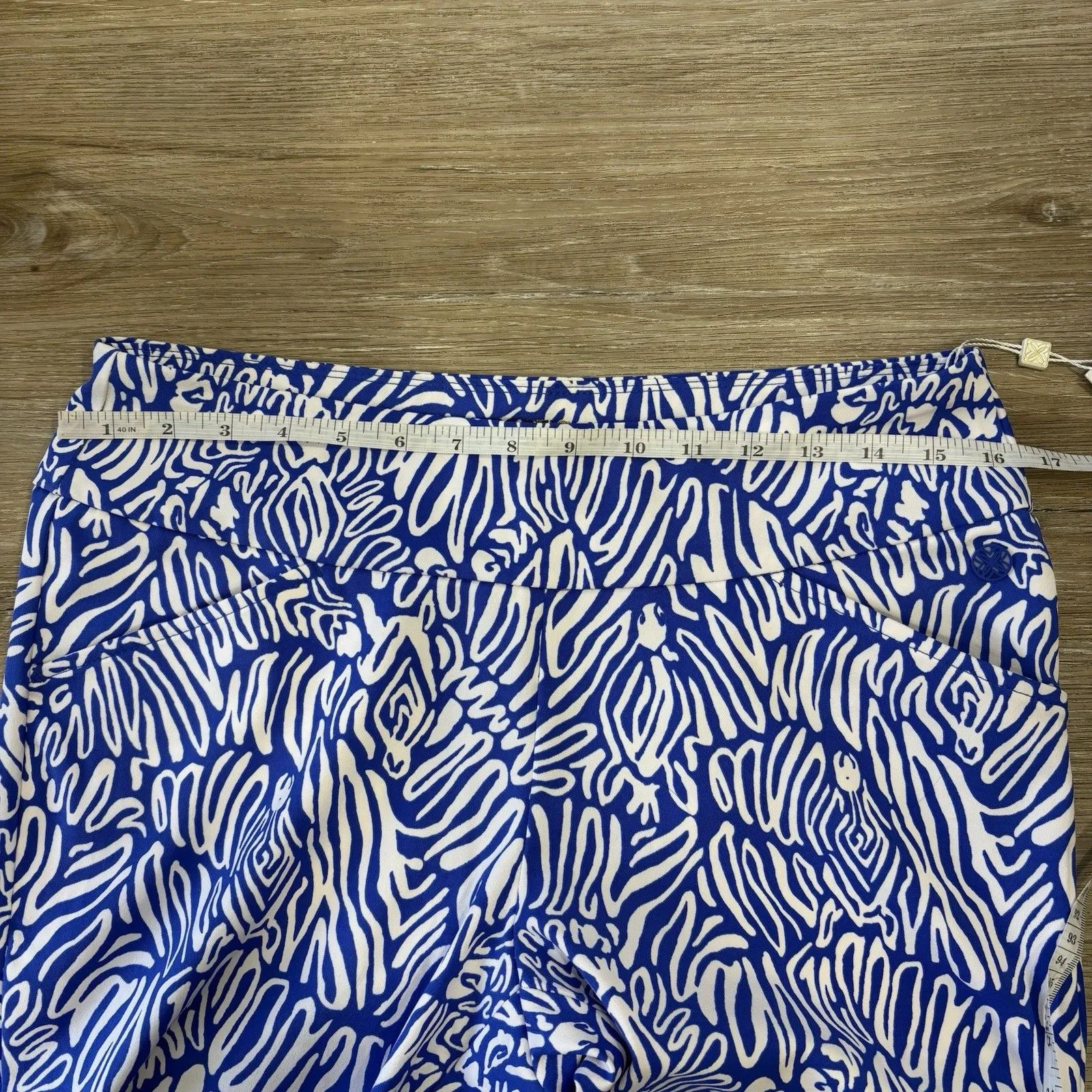 Lilly Pulitzer Luxletic Pants Size 10 Corso Martinique Blue Zee Bebe Golf NWT - Image 7