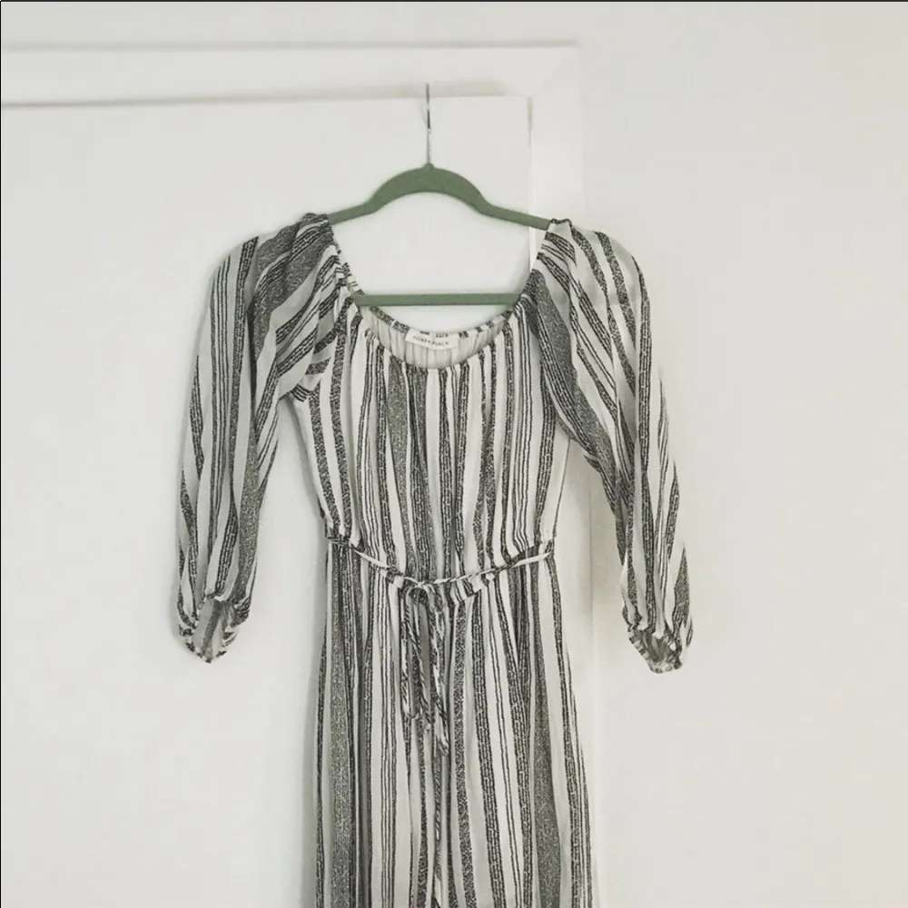 Honey Punch 3/4 sleeve Black & White striped dress - Image 2