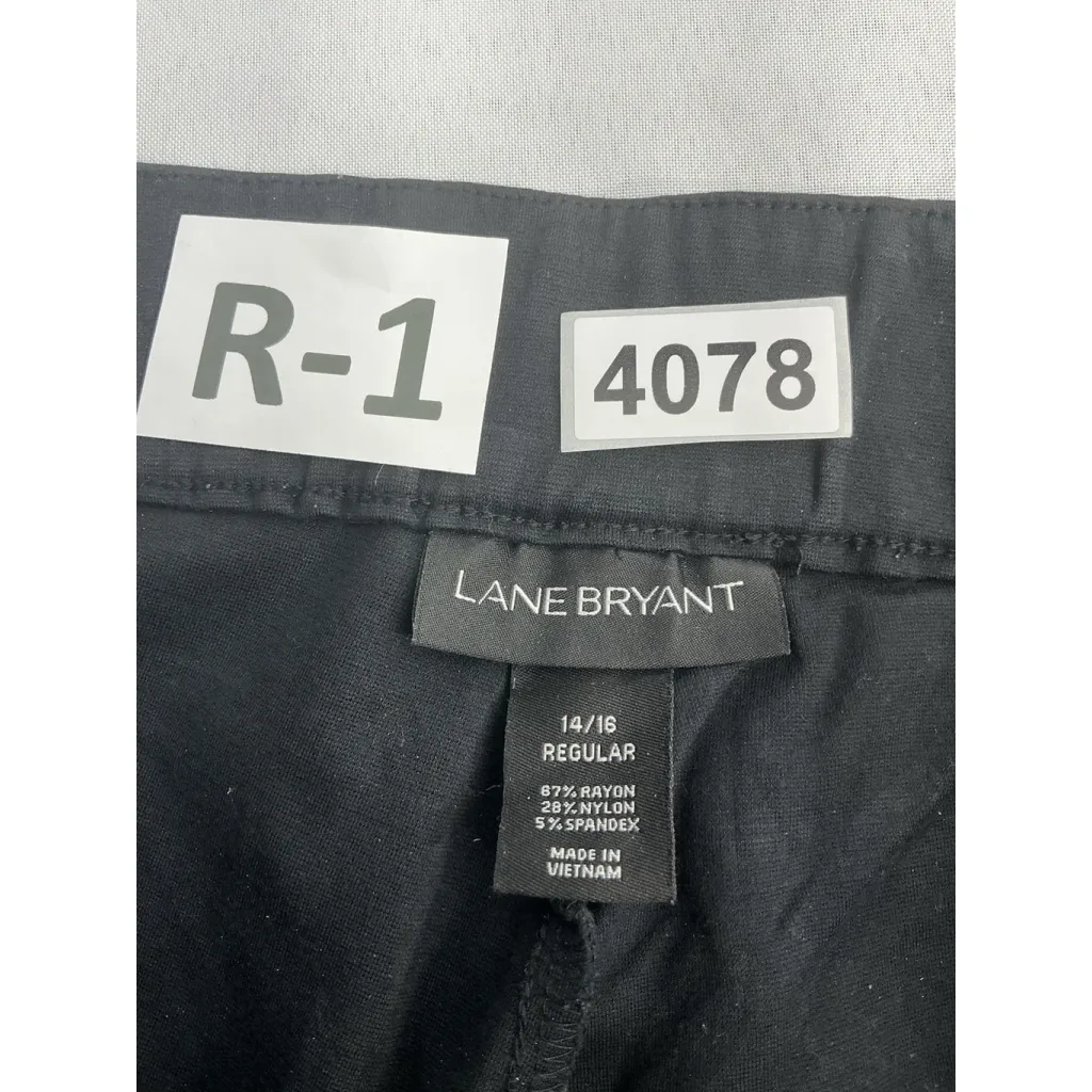 Womans Lane Bryant Pull On Pants 14/16 Reg Black Casual - Image 3