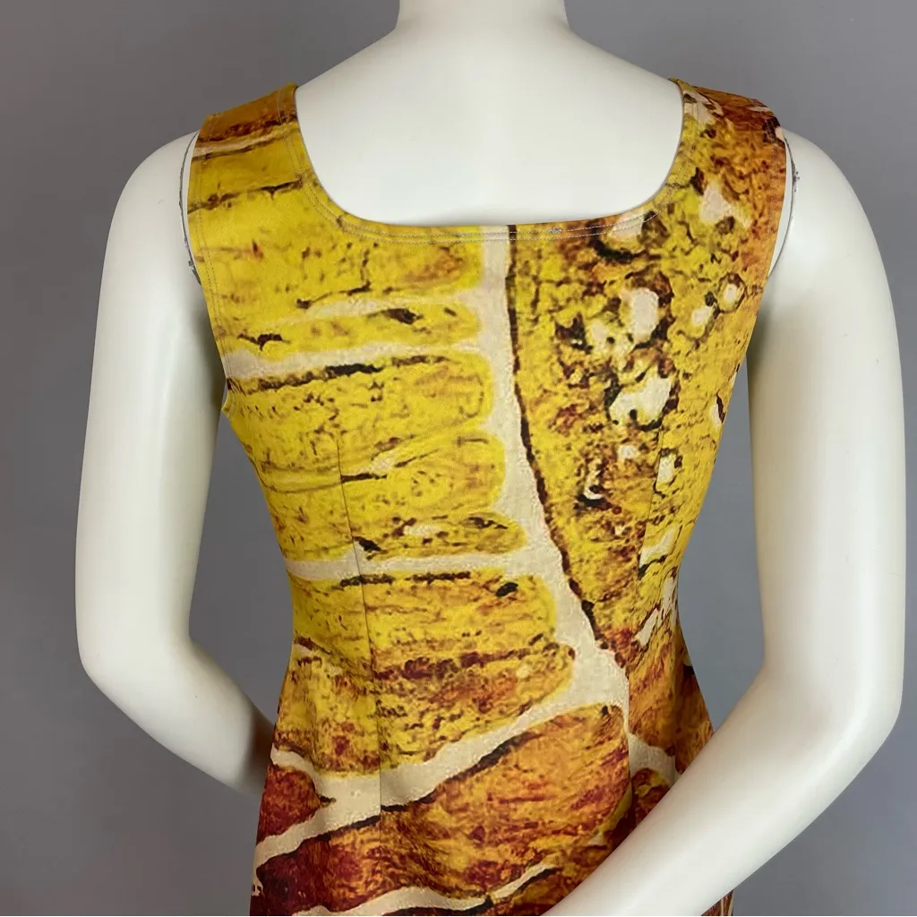 Graphic Dress‎ Sheer Wrap Jacket Sheath Stretch Square Neckline Unique Pattern Yellow Size undefined - Image 7