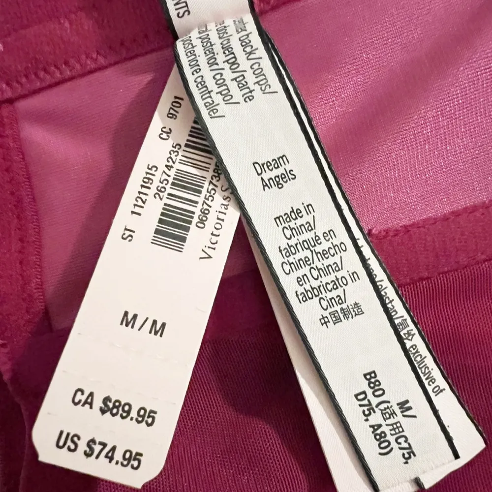 Victoria’s Secret Dream Angels Velvet Unlined Lace-Up Corset Top / Red Claret, M - Image 8