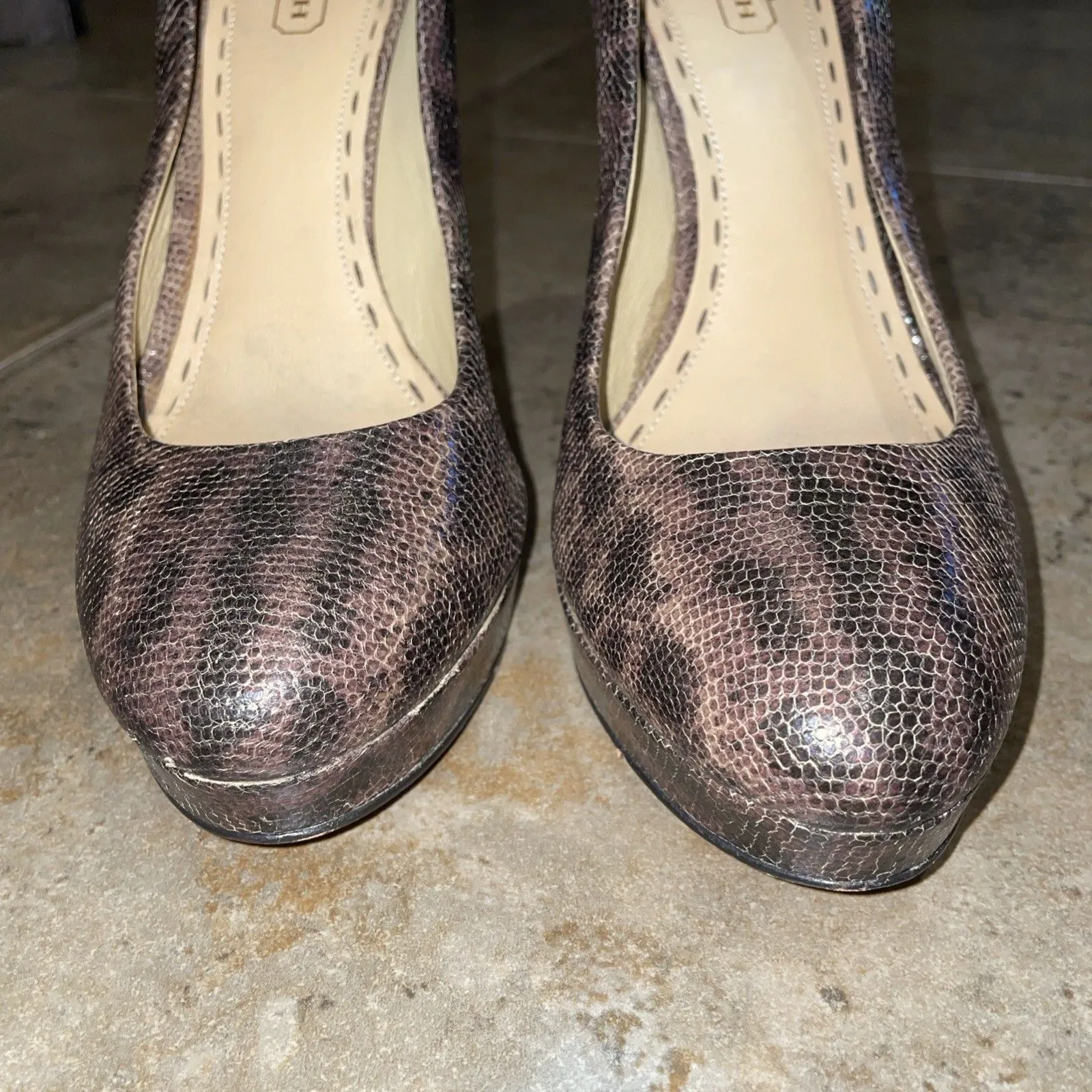 Coach Brown Snakeskin High Heel Stiletto Shoes Womens Size 7B - Image 2