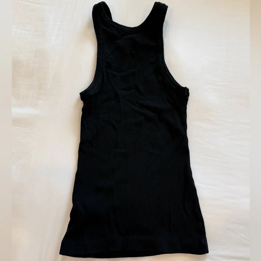 Agolde Rayne Ribbed Organic Stretch Cotton Tank - Image 6