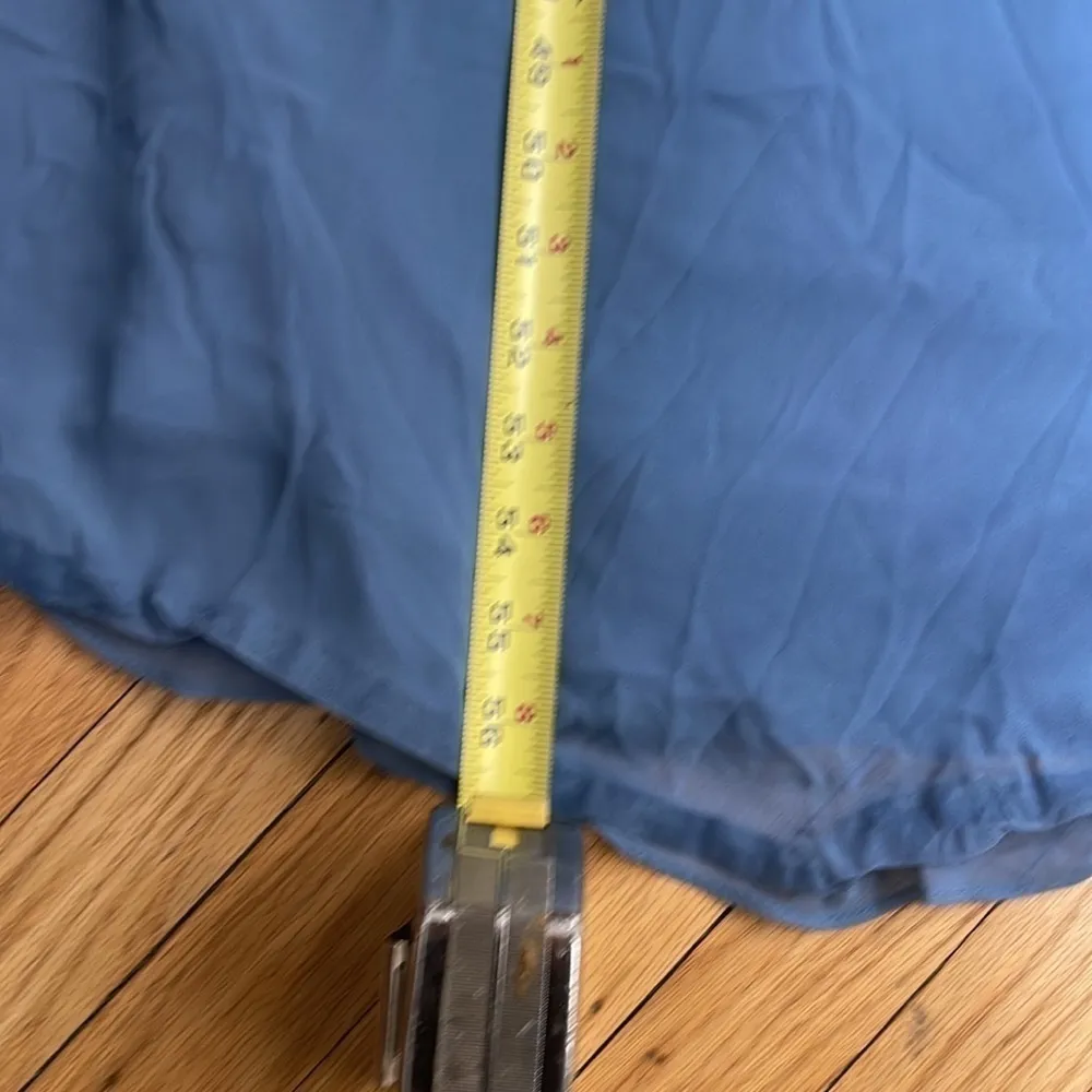 David’s Bridal Light Blue Chiffon V-Neck Maxi Gown Size 2 - Image 7