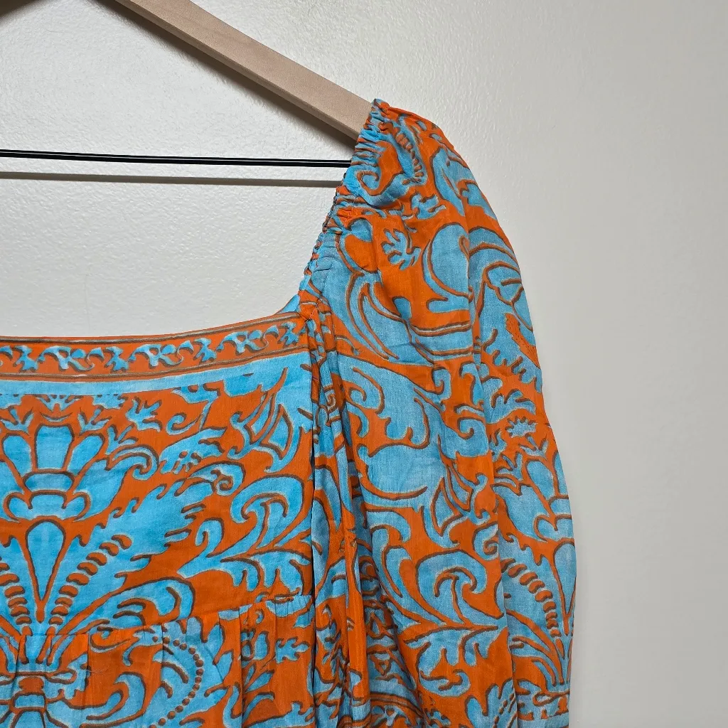 Alice & Olivia Rowan Tiered Square Neck Silk Blend Babydoll‎ Dress XS NWT Party - Image 9